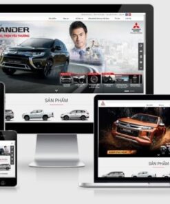 Mẫu web bán ô tô Mitsubishi