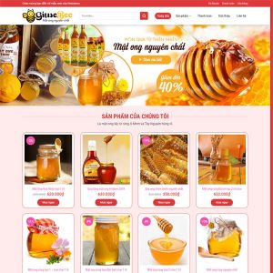 Mẫu website bán mật ong